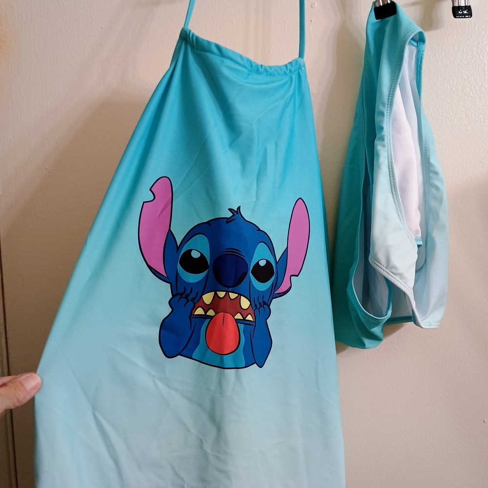 Blue Stitch Character 2 Piece Bathing Suit